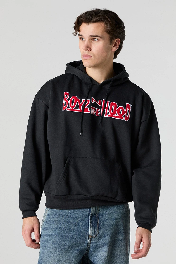 Boys N The Hood Embroidered Graphic Fleece Hoodie