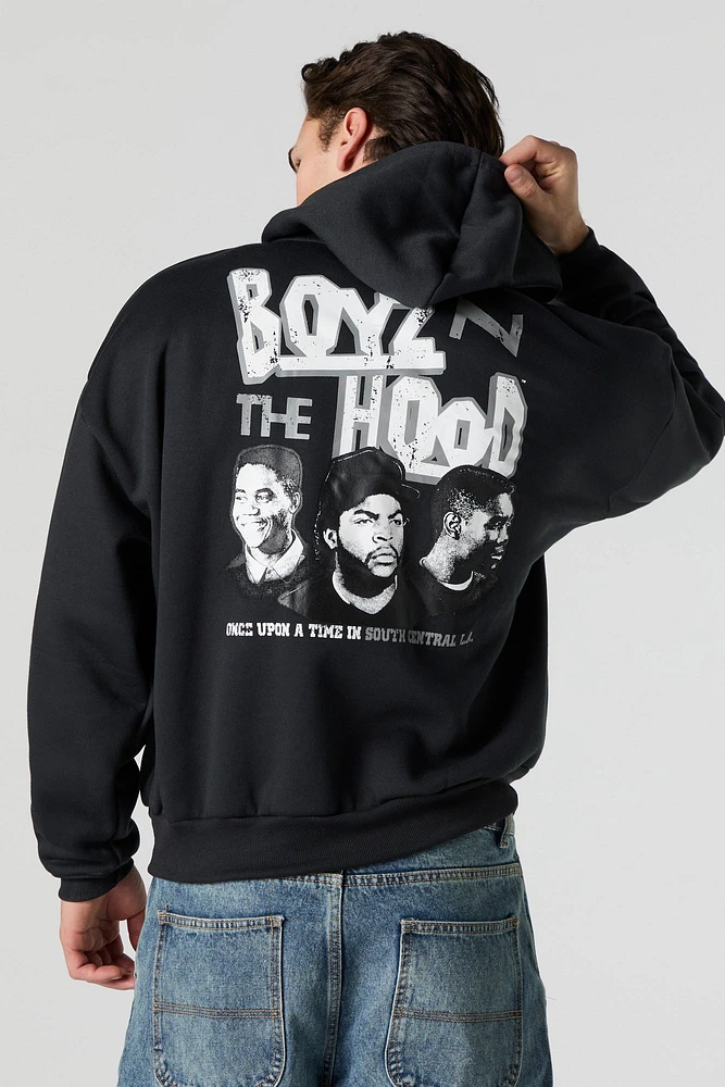 Boys N The Hood Embroidered Graphic Fleece Hoodie