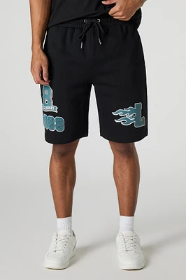 Short en molleton avec motif brodé Legend chenille