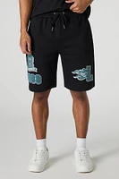 Short en molleton avec motif brodé Legend chenille