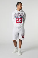 Short en molleton avec motif brodé Chicago chenille