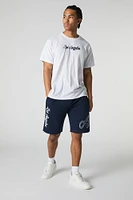 Short en molleton avec motif brodé Los Angeles
