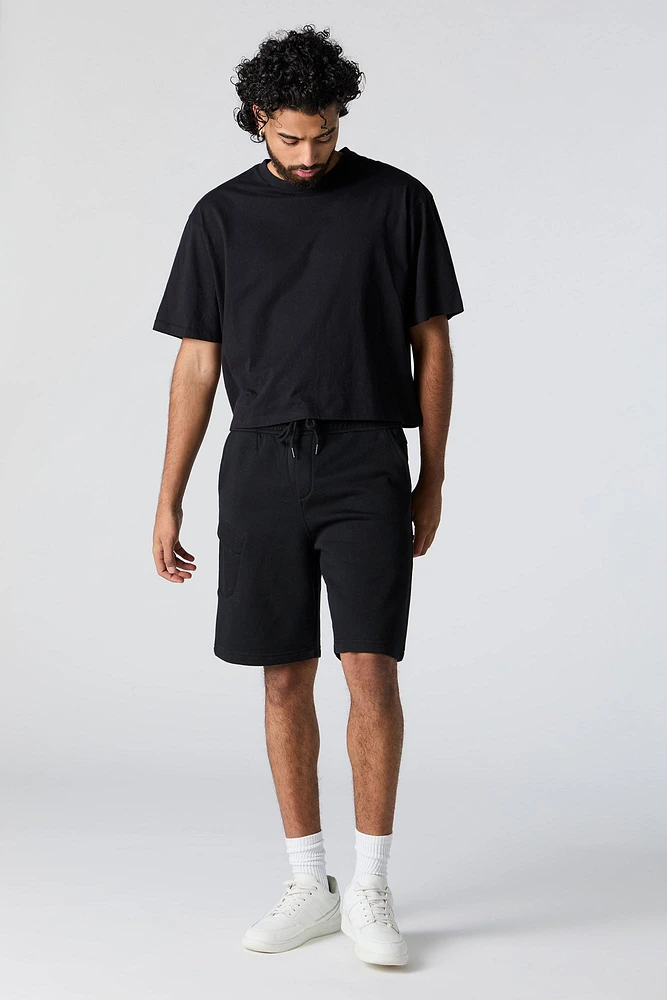 Single Cargo Pocket Fleece Short