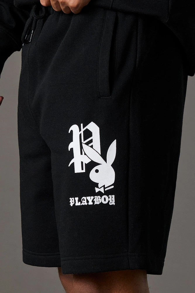 Playboy Graphic Fleece Short