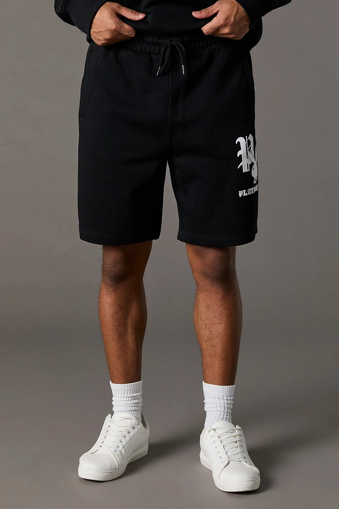 Playboy Graphic Fleece Short