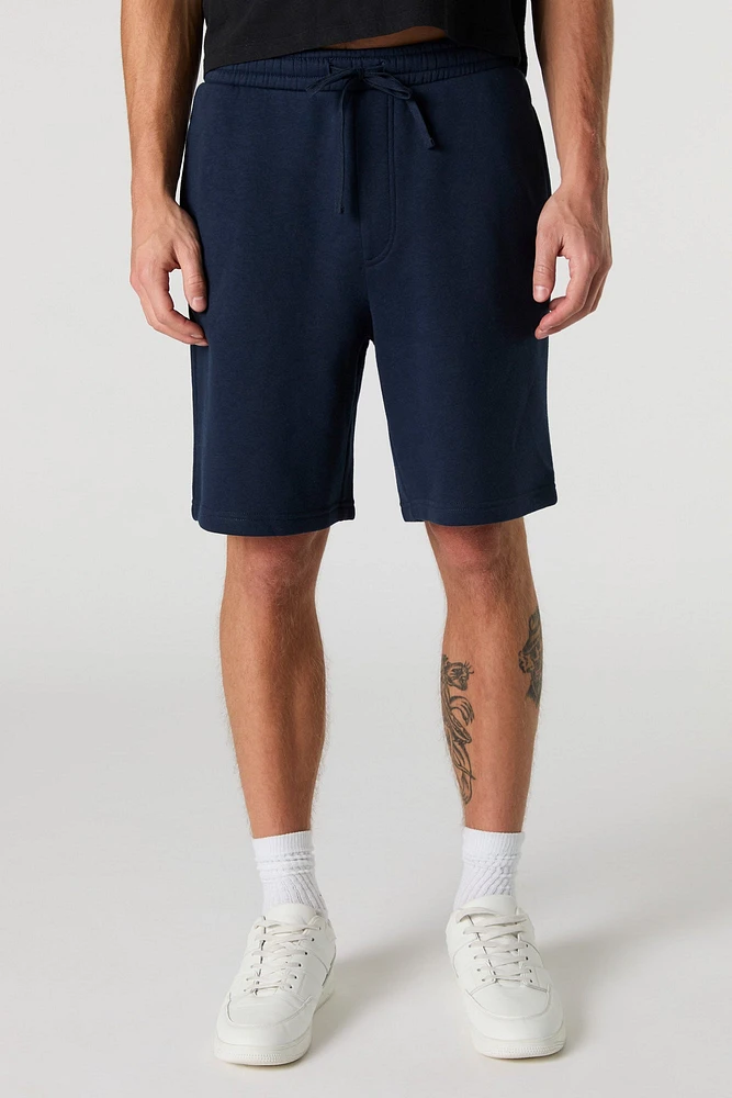Short long en molleton à taille coulissante