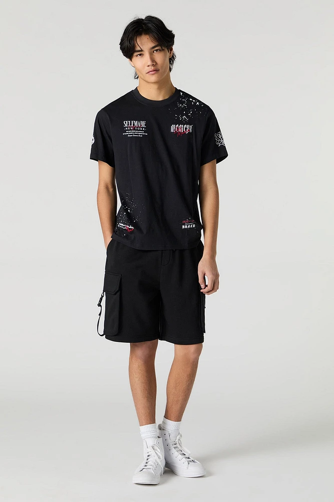NY Graphic Fleece Cargo Short