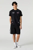 NY Graphic Fleece Cargo Short