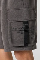 Short cargo en molleton à imprimé NY