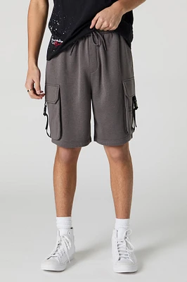 Short cargo en molleton à imprimé NY