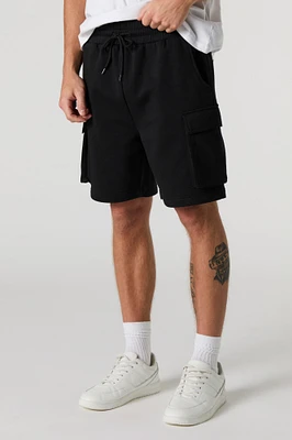 Drawstring Longline Fleece Cargo Short