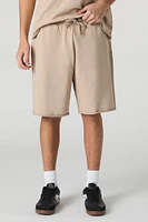 Short long en molleton délav