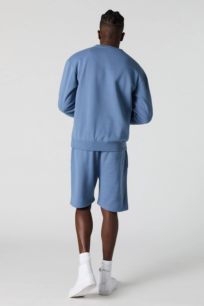 City Embossed Fleece Short