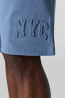 City Embossed Fleece Short