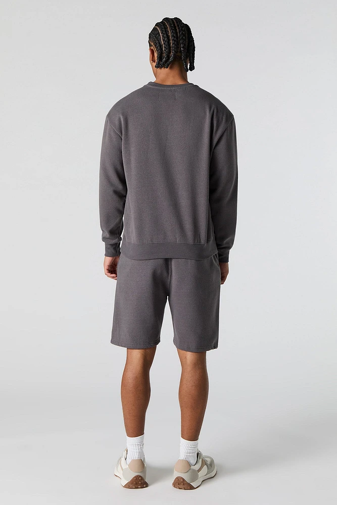 Short en molleton avec motif City embossé