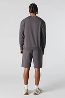 Short en molleton avec motif City embossé
