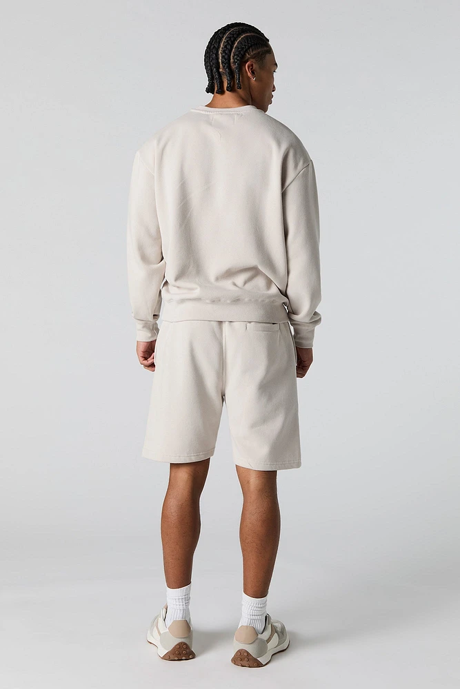 Short en molleton avec motif City embossé