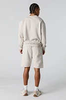 Short en molleton avec motif City embossé