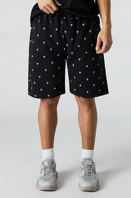 Summer Print Fleece Longline Short