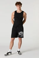 Graphic Fleece Short
