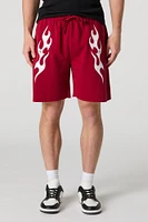 Graphic Fleece Short