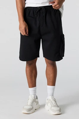 Fleece Longline Zipper Cargo Short