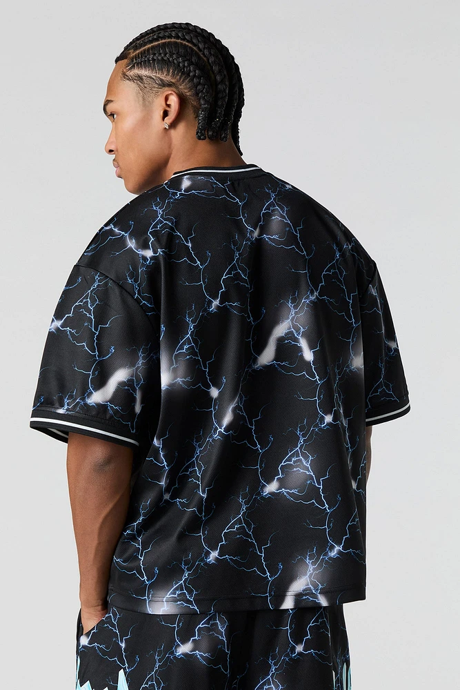 Printed Mesh Jersey