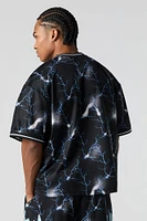 Printed Mesh Jersey