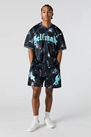 Printed Mesh Jersey