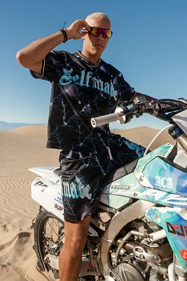 Printed Mesh Jersey