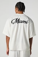 Jersey de football en filet à imprimé Miami