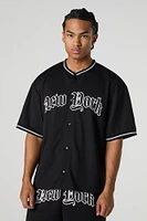 New York Graphic Mesh Baseball Jersey