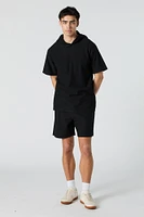 Active Textured Drawstring Short