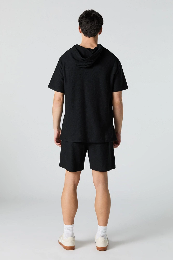 Active Textured Drawstring Short