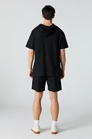 Active Textured Drawstring Short