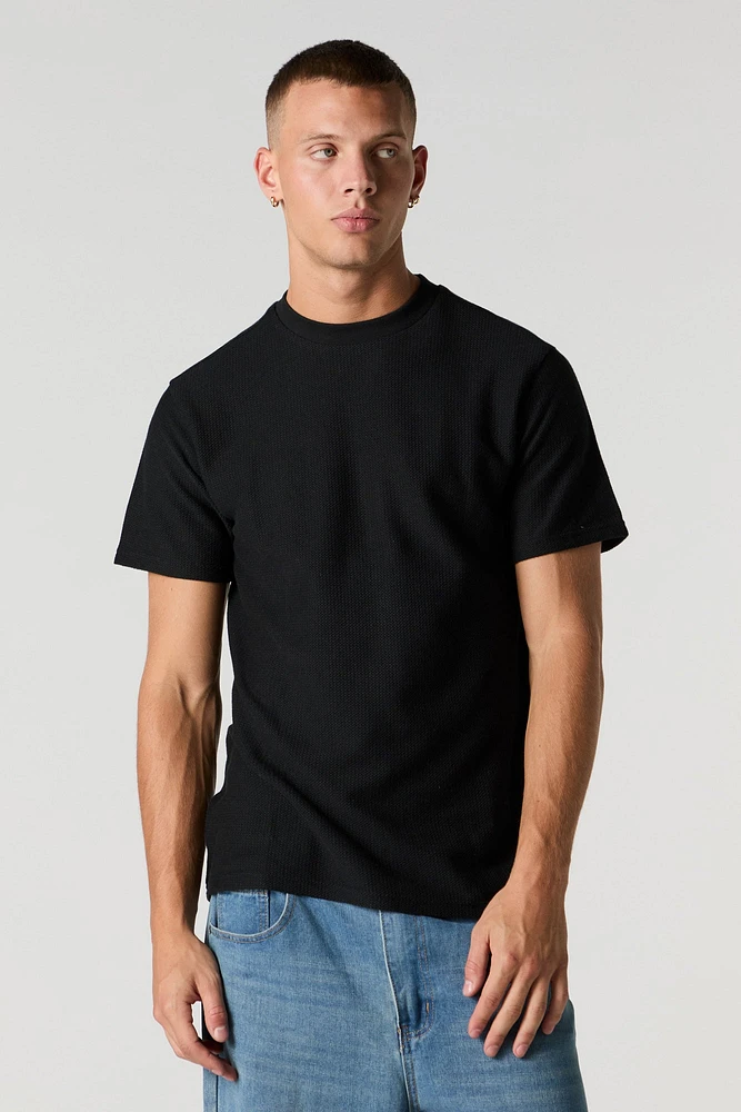 Textured Crewneck T-Shirt