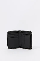 Faux Leather Zipper Wallet