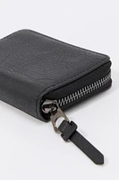 Faux Leather Zipper Wallet