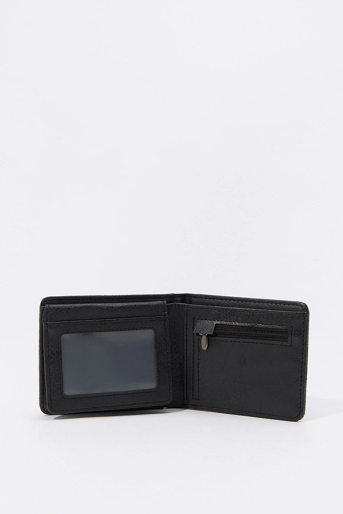 Faux Leather Status Print Wallet