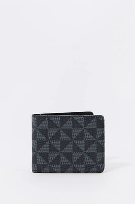 Faux Leather Status Print Wallet