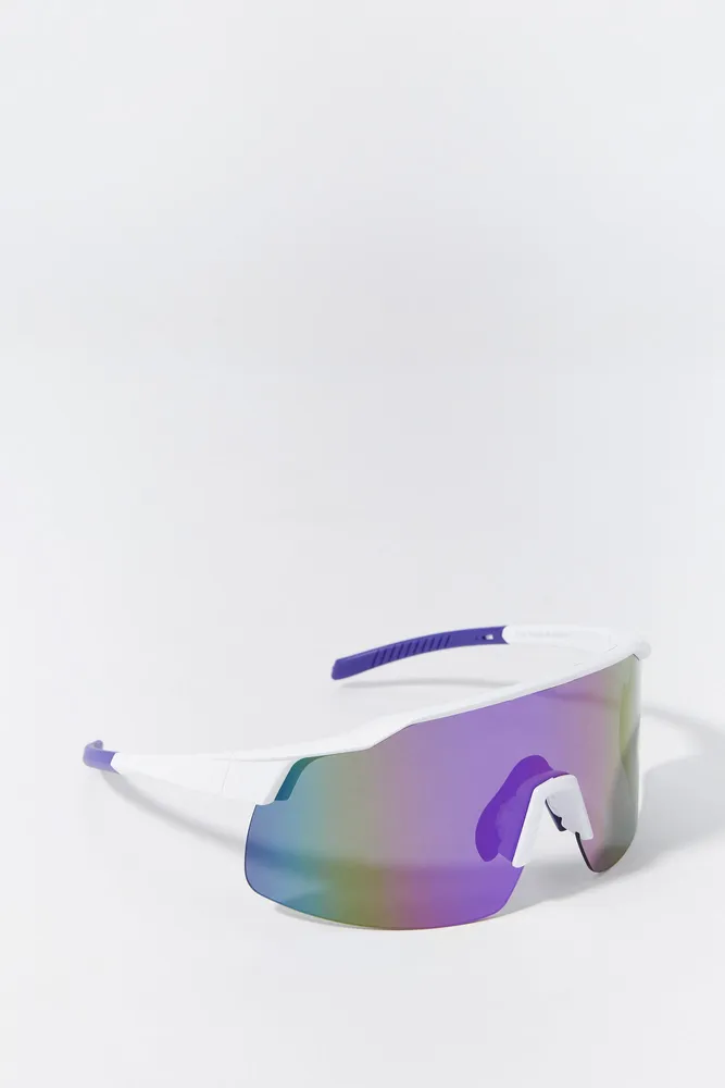White Soft Touch Shield Sunglasses