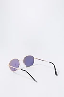 Round Aviator Sunglasses