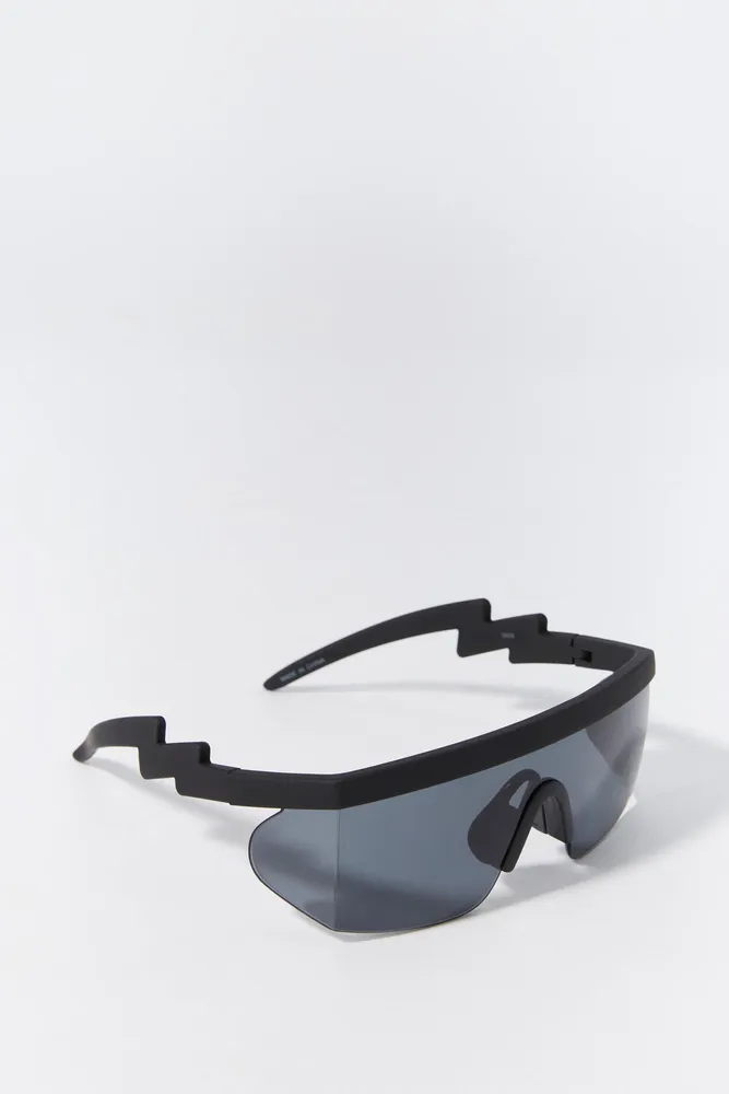 Lightning Arm Soft Touch Shield Sunglasses