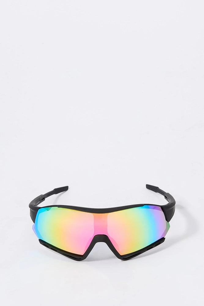 Soft Touch Ombre Sport Shield Sunglasses