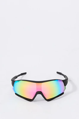 Soft Touch Ombre Sport Shield Sunglasses