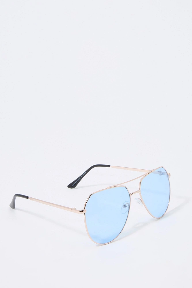 Lightly Tinted Aviator Sunglasses