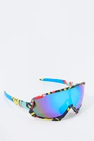 Abstract Shield Sunglasses