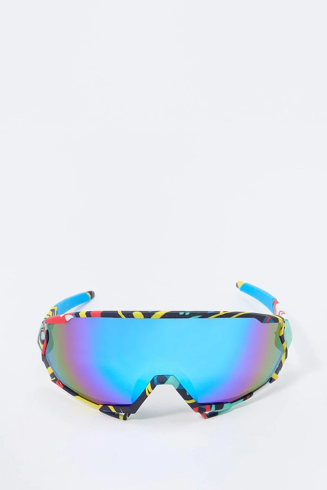 Abstract Shield Sunglasses