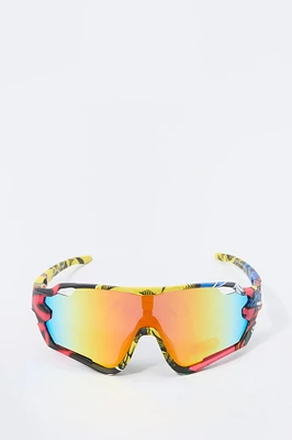 Lunettes de soleil avec motif abstrait