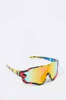 Lunettes de soleil avec motif abstrait